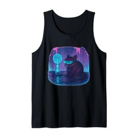 Cyberpunk Degu Runner Future City Tank Top