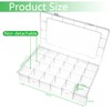 Gbivbe Large 24 Grids Plastic Organizer Box Adjustable Dividers,Clear Storage