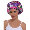 Vettres Double Layer Satin Bonnet with Eye Mask Adjustable Silk