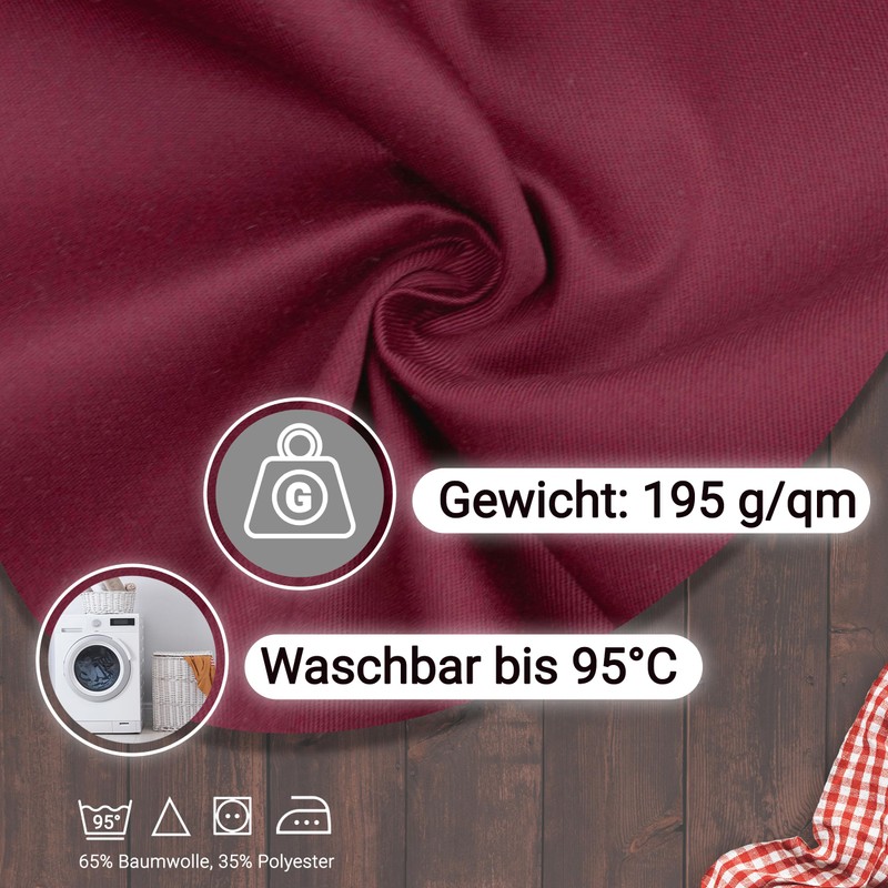 ZOLLNER Apron with Bib 65% Cotton, 35% Polyester, 80 x