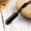 Unbranded Natural Black Obsidian Hexagonal Point Pendant Healing Amulet Unisex
