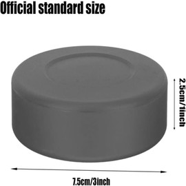 4PCS Hockey Pucks, 4Pcs Hockey Pucks Bulk Diameter 3", Thickness 1", Indoor Use 168g Hockey Supplies, Hockey for Practicing and Classic Training(Black)