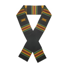 ORNING Kente Stole Ready to Customize Kente Cloth for Graduation, 72" x 4.5" African Sash for College and High School Grads