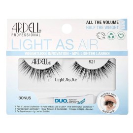 ARDELL LIGHT AS AIR 521 FALSE LASHES + DUO GLUE BONUS NEW SEALED