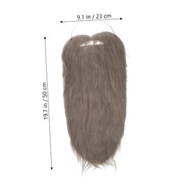 TOVINANNA Long Fake Beard Costume Accessory for Pirate and Gnome Role Play Realistic Synthetic Hair Beard for Boys and Girls Party Supplies