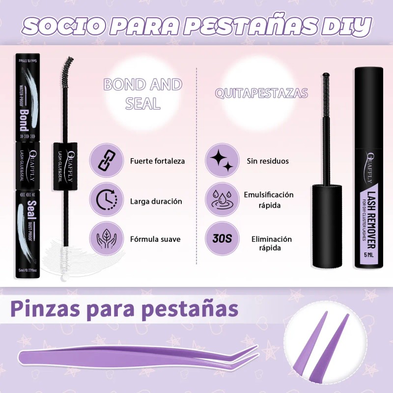 Kit Extensiones De Pestañas, 10-18mm Set De 4 Cajas