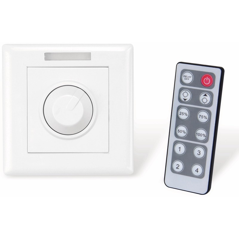 Surface-mounted dimmer for LED strips included IR remote control 12V