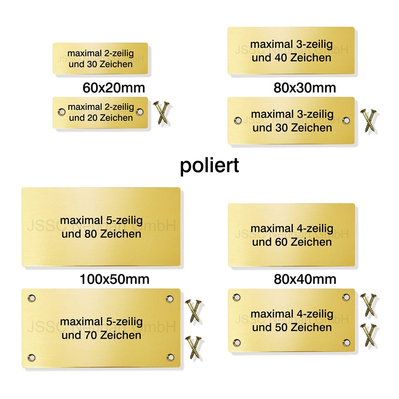 JSSC Neugart GmbH Engraved Polished Brass Sign ★ Door Sign