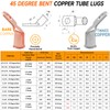 SVAAR 45 Degree Bent Bare Copper Lugs 6 AWG -