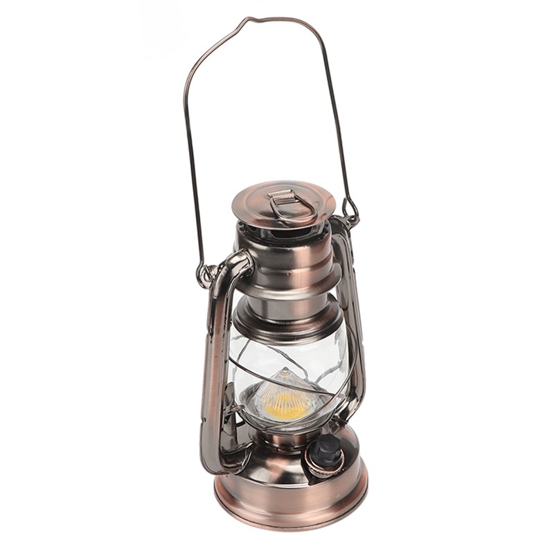 Vintage Camping Lantern 24h Battery Life USB Charging Detachable Lampshade