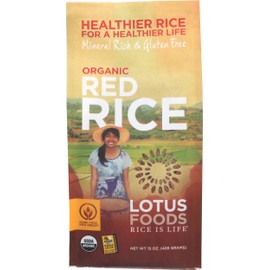 Lotus Foods, Heirloom Bhutan Red Rice, Gluten Free, 15 Oz
