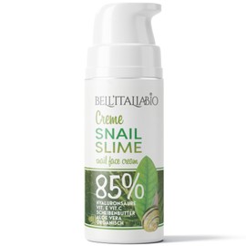 Face Cream Snail Slime 85% Moisturising and Anti-Wrinkle 100 ml, Nourishing Skin Care Cream with Hyaluronic Acid and Vitamin C/E for Men and Women, Made in Italy BELL'ITALIABIO