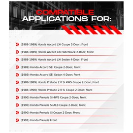 R1 Concepts Front Brakes and Rotors| Hardware Included| Front Ceramic Brake Pads and Rotors Kit| Fits 1988-1989 Honda Accord; 1988-1991 Honda Prelude