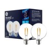 GE Reveal LED Light Bulbs, 60 Watt, G25 Globe Bulbs,