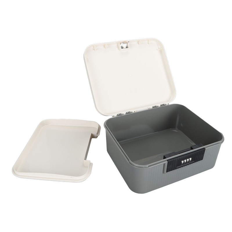 9L Capacity Lockable Storage Trunk for Files Document Organizer Double