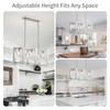 WUZUPS 3-Light Chandelier Glass Cube Shade Pendant Light Modern Lighting