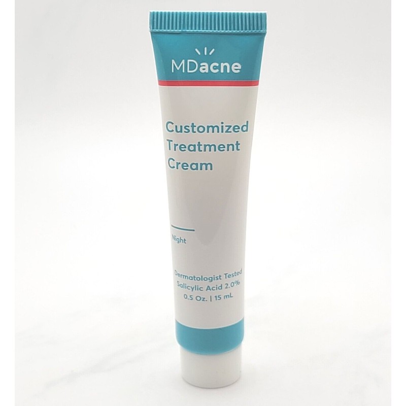 MDacne Customized Treatment Cream Night Salicylic Acid 2.0% - 0.5oz