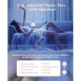 Night Light Kids, Star Night Light Projector with Music Remote, 360° Rotating Baby Night Lights, Star Projector Toys for Toddler Children Girls Birthday Decorations Children Room Decor