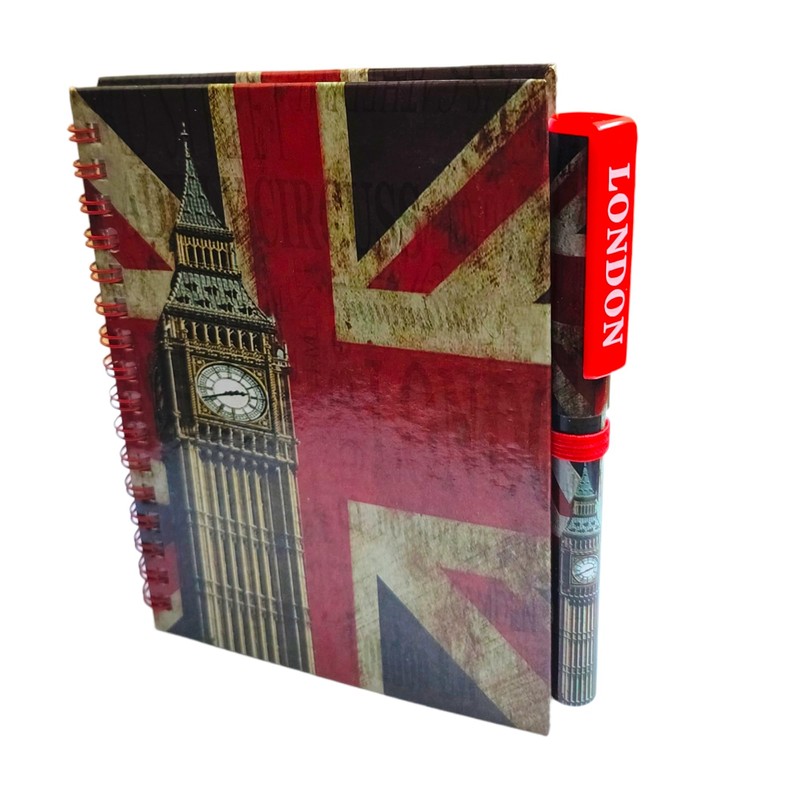Stationary A6 Union Jack Notebook Pen - UK Flag Notepad