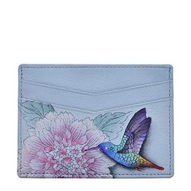 Anuschka Women’s Hand-Painted Genuine Leather Credit Card Case - Rainbow Birds