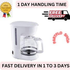 Mainstays White 12 Cup Drip Coffee Maker,FreeShip