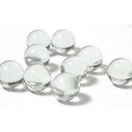 Juroicessry 20 Pcs 10mm Clear Glass Marbles Solid Marble Beads Marbles Games Bouncing Ball Pinball Machine for Vase Fish Tank Filler Home Decor, Dice and Marble Games, Sports and Outdoor Play