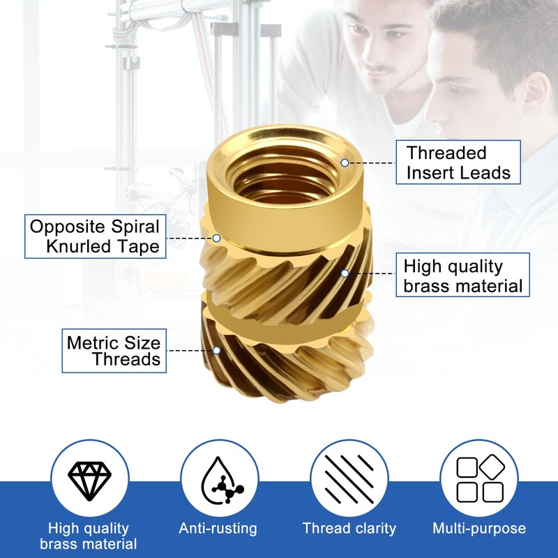Pack of 271 Threaded Insert, M2 M3 M4 M5 Melting