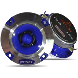 TX25E2 3.75 Inch Super Tweeter Blue, Aluminum Frame and High Compression Diaphragm, 100W Max, 4 Ohms, 100 dB Bullet, 1 Inch Voice Coil, Pro Car Sound System Bullet Tweeters (2 Speakers)