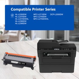 TN-760 TN760 High Yield Toner Cartridge Replacement for Brother TN760 Toner Cartridge-Black DCP-L2550DW MFC-L2710DW MFC-L2750DW HL-L2350DW HL-L2370DW HL-L2390DW Printer 4-Pack