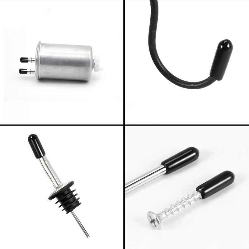 CeaHoify 100Pcs Rubber End Caps 4Mm ID PVC Round Tube