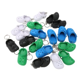 Cute Shoes Keychain, 20 Pcs Mini Rubber Slipper Keyring Ladies Mini Slippers Small Hole Pendant Accessories, Men Trendy Keychain Funny Gift or Handbags Decoration