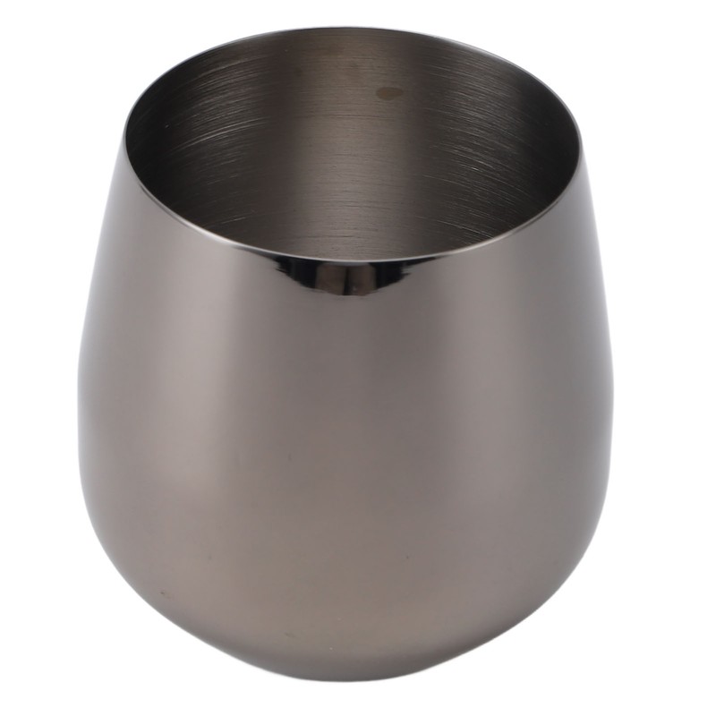 Stainless Steel Wine Glass Stemless Egg Shape 550ml Unbreakable Portable