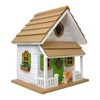 8.75" X 6" 7.5" Squirrel Cottage Birdhouse White 7.5"x8.75"x6" Deck
