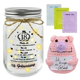 ZWQLZG 18. Geburtstag Mädchen Junge, LED Flaschenlicht Geldgeschenke Geburtstag 18, Geburtstagskarte Geldgeschenk Geburtstag, Geschenke 18 geburtstag mädchen, Geld Leuchtflasche Geburtstag Tischdeko