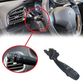 Twowinds - Indicator Switch - Steering Column Switch Compatible with Peugeot 206, 207, 307, 406, 407, 407, 807, C3, C4, C5, C8, Berlingo, Xsara, Picasso 96477533XT Remote Control Lever Steering