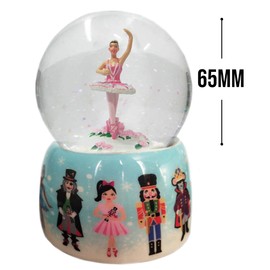 Nutcracker Ballet Gifts, Snow Globe Christmas, Sugar Plum Fairy Musical Globes, Music by Tchaikovsky The Nutcracker Suite March, Great Holiday Home Decor, 65ml
