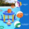 Uniqhia Pool Floats Toys Games Set, 2-in-1 Floating Pool Basketball
