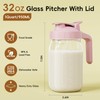 JunVpic Breast Milk Pitcher Jug - 32 oz Glass Mason
