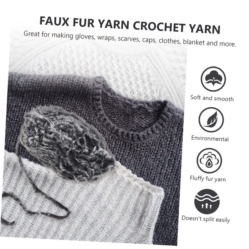Gadpiparty Faux Fur Chunky Yarn for Crocheting Soft Fluffy Wool