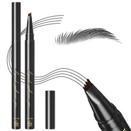 GECOMO 4D Liquid Eyebrow Pencil 4 Nail Eyebrow Pencil 4 Mechanical Eyebrow New Sensation Beautiful Eyebrow Liquid 4 Branch Eyebrow Pencil Eyebrow Pencil Never Fall Off "Long Lasting 36H Effect" Tattoo