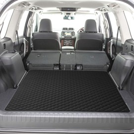 FH Group F16501BLACK-46 Deluxe Heavy Duty Faux Leather Diamond Pattern Multi-Purpose Black Automotive Cargo Liner fits most Cars, SUVs, and Trucks, 46 inches