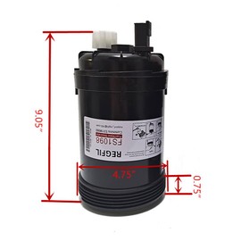 REGFIL FS1098 fleetguard 5319680 5308722 FS20038 Fuel/Water Separator PCV Valve Compatible with FS1098 Cummins Freightliner Diesel Engine Filter for W100CFI W120CFI W130CFI ISB/QSB 6.7 ISL8.9 Series