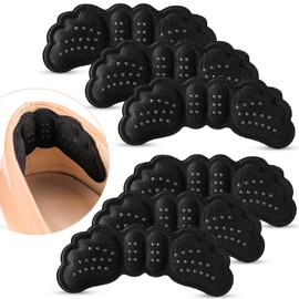 6 Pairs Heel Pads for Shoes, Heel Grips for Women’s Shoes – Anti-Slip Cushioned Inserts for Loose Heels (Black)