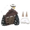 Log Cabin Incense Burner Resin Christmas Snowy Winter Incense Cone