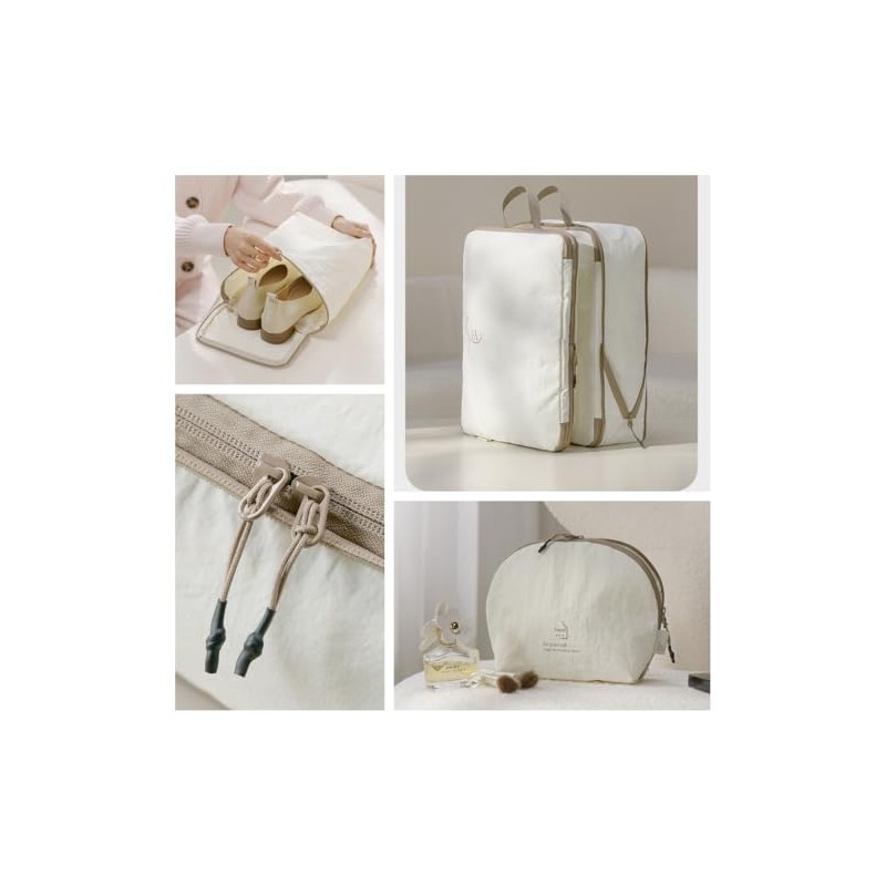 8 Piece Garment Bag, Beige