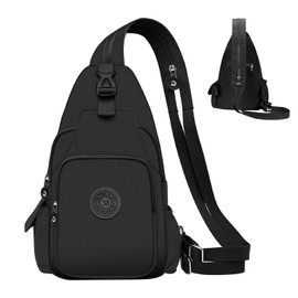 Indrnif Crossbody Shoulder Bag, Sling Bag, Oxford Fabric Sling Chest Bag, Crossbody Bag for Women, Stylish Shoulder Bag with Multiple Pockets for Travel, Outdoors, Shopping