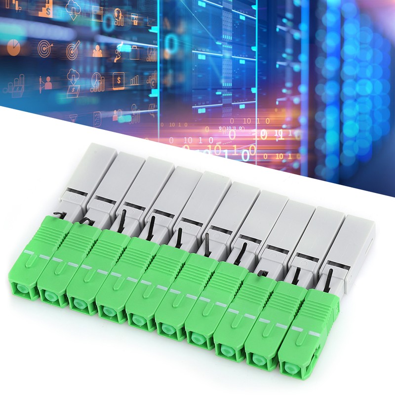 10Pcs Fiber Optic Quick Connector FTTH SC/APC Embedded Fast Cold
