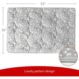 Moonsea Kids Play Mat 53"x36" Non Slip for Tents Indoor/Outdoor Toddler Star Print Large