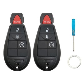 Key Fob Cover Case Shell fits for Dodge Ram 1500 2013 2014 2015 2016 2017 2018 2019 2020 2021 2500 3500 4500 5500 2013-2018 Pickup Truck Keyless Enetry Remote Control Car Key Fob (4 Buttons, 1)