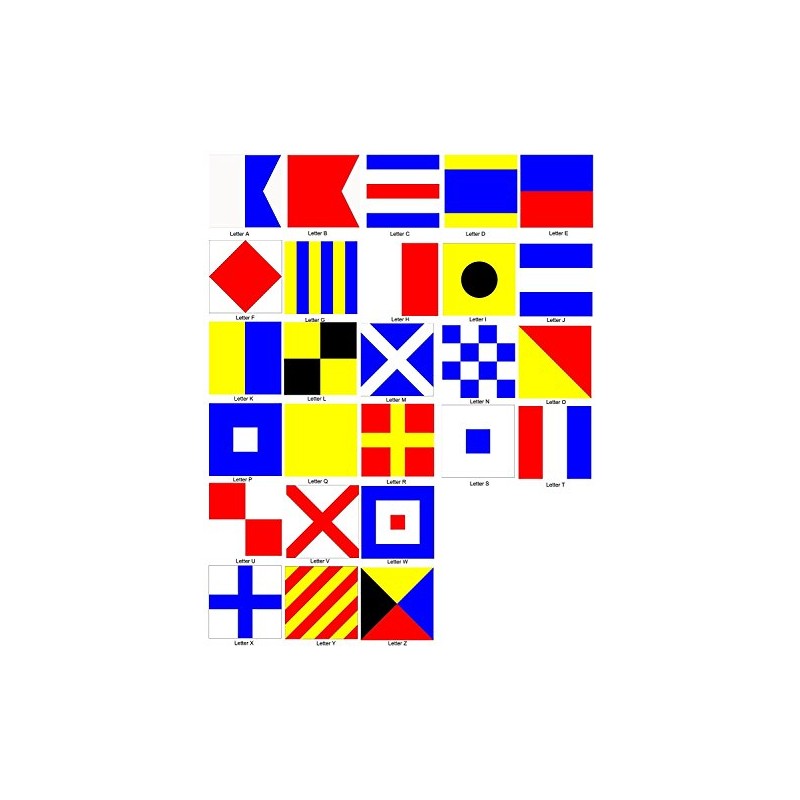 Skippers Bake Enamel International Code Flag Letters (A to Z)